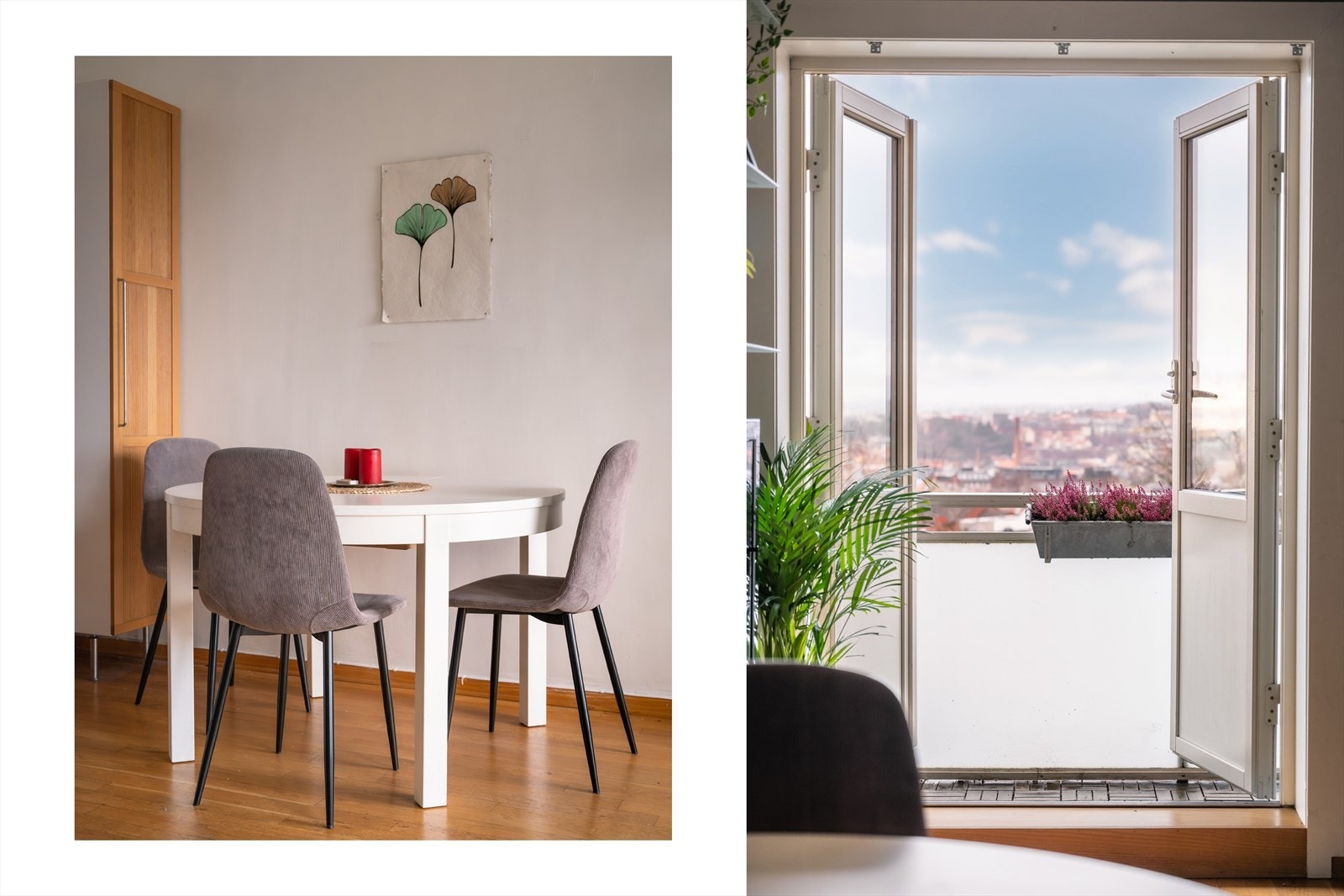 Balkongen fungerer som en forlengelse av stuen Galleribilde