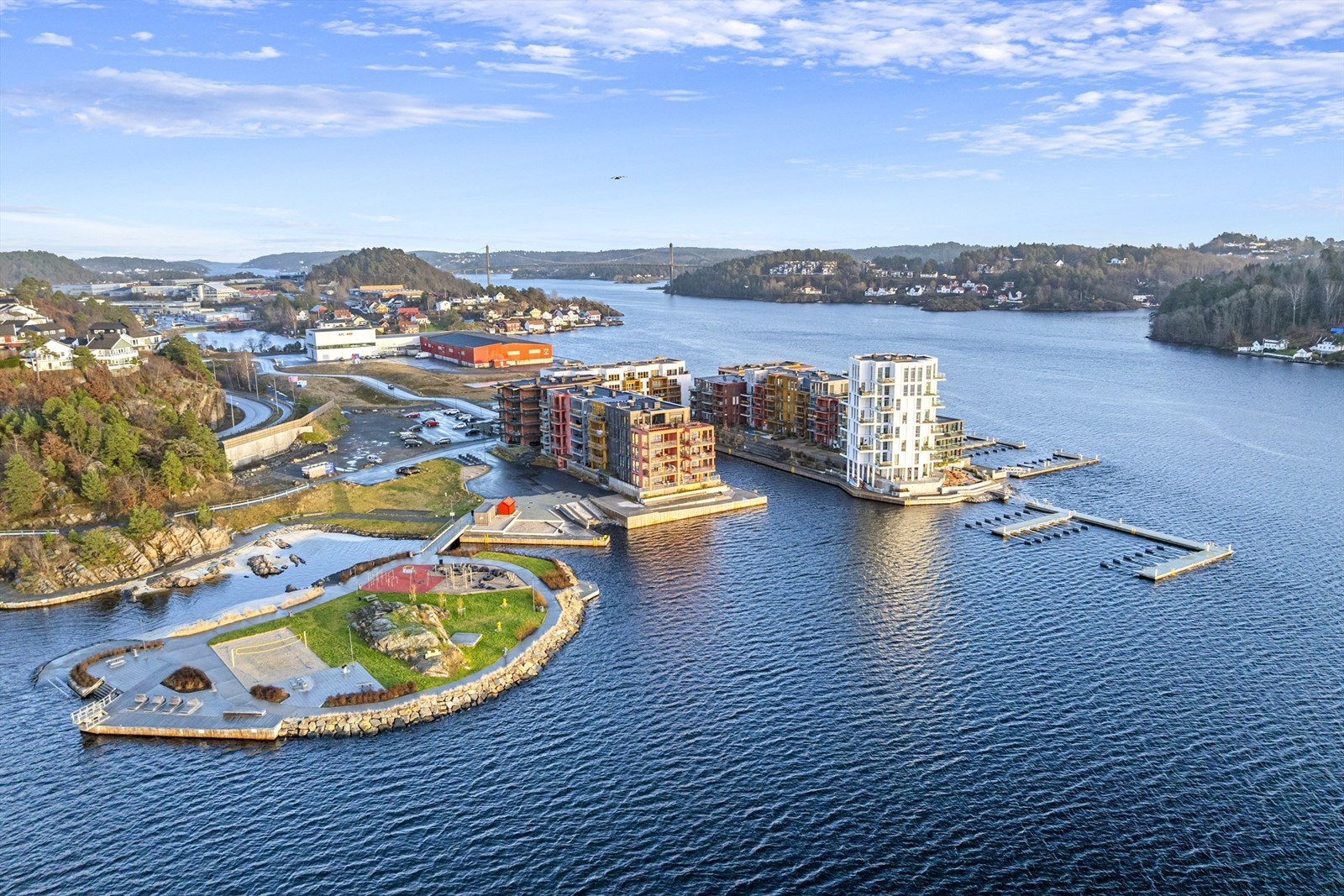 Bryggebyen er et moderne og lekkert leilighetskompleks Galleribilde