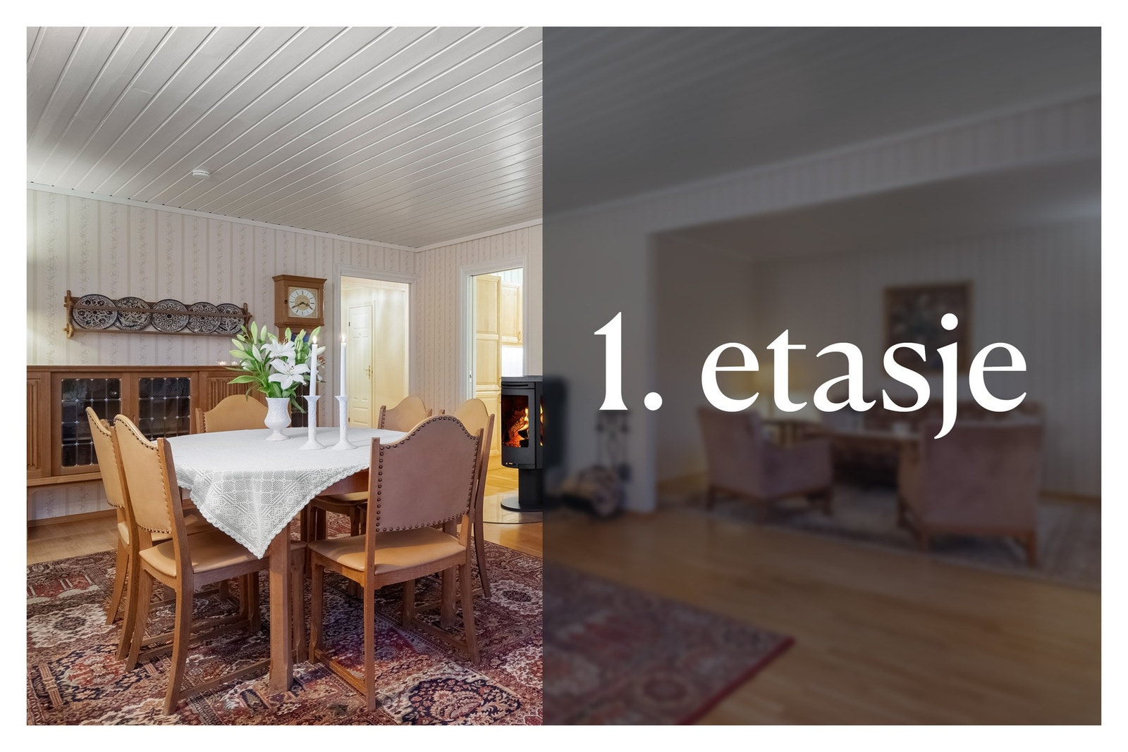 Vi tar deg først gjennom 1. etasje Galleribilde