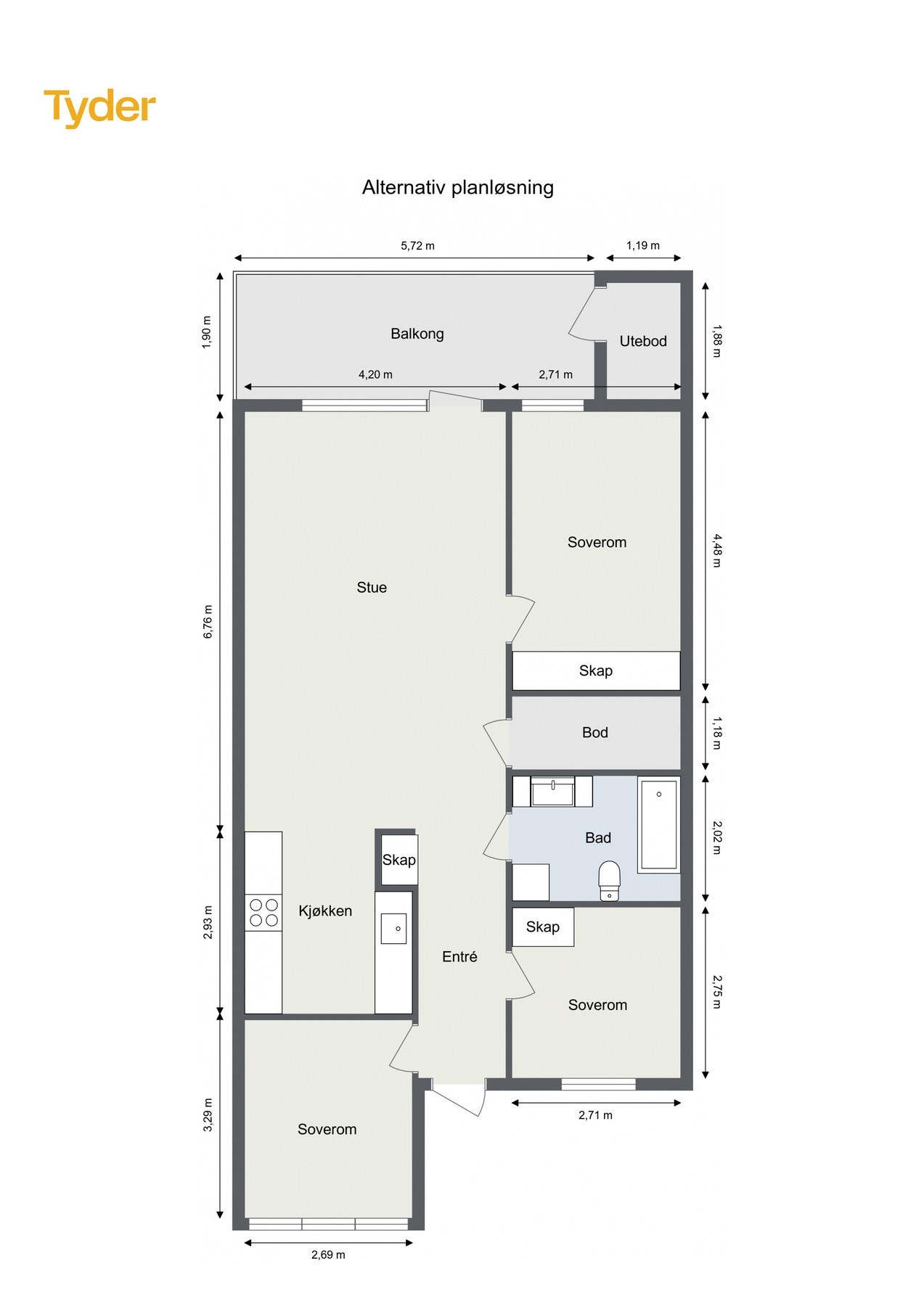 - Et forsalg til alternativ plantegning - Galleribilde