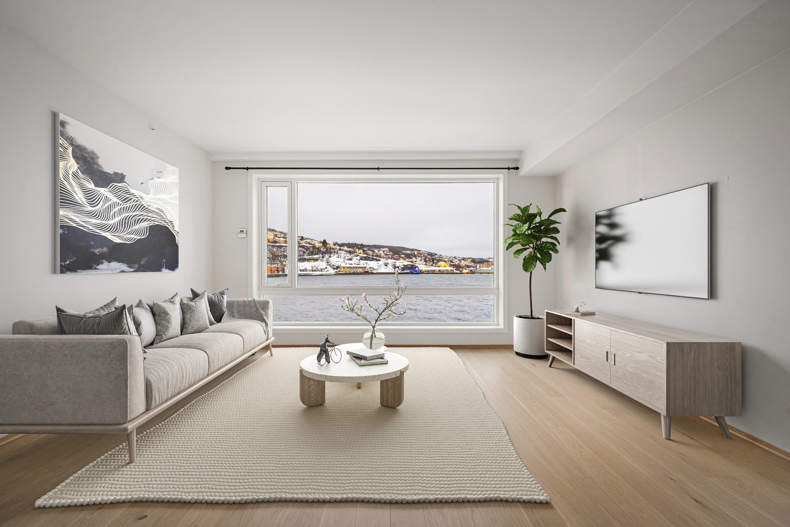 EIE Eiendomsmegling v/Runar Bjørkelund har gleden av å presentere Holstneset 6! Foto: Patty Thorbergsen / Digital møbelering Galleribilde