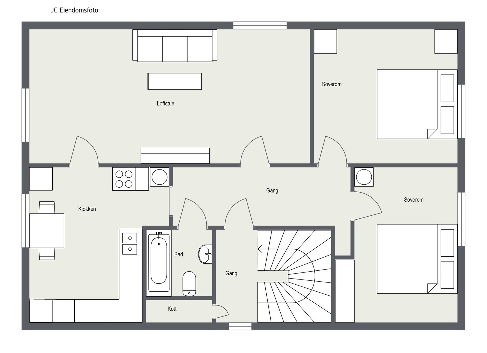 2d plantegning loft. Galleribilde