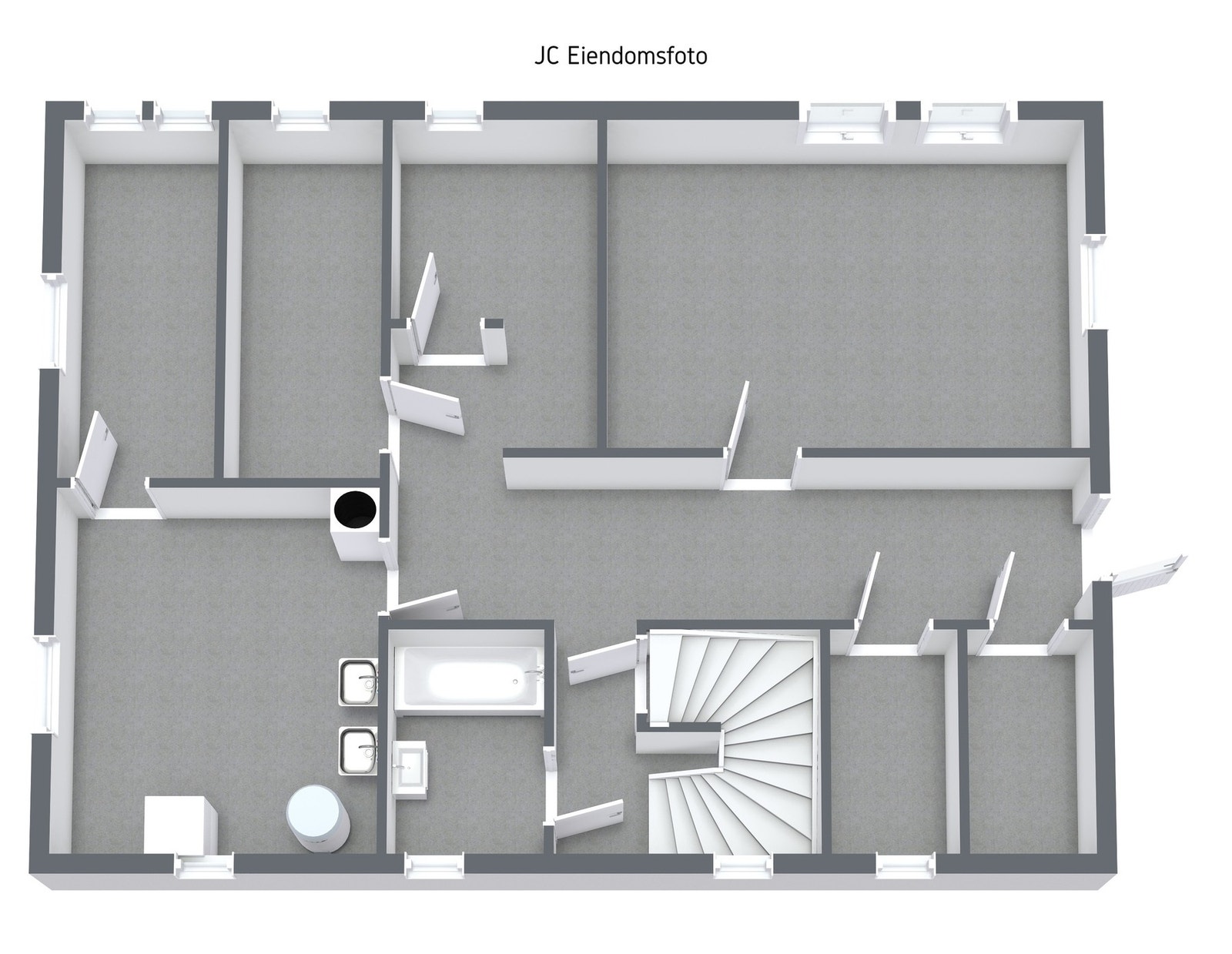 3d plantegning kjeller. Galleribilde