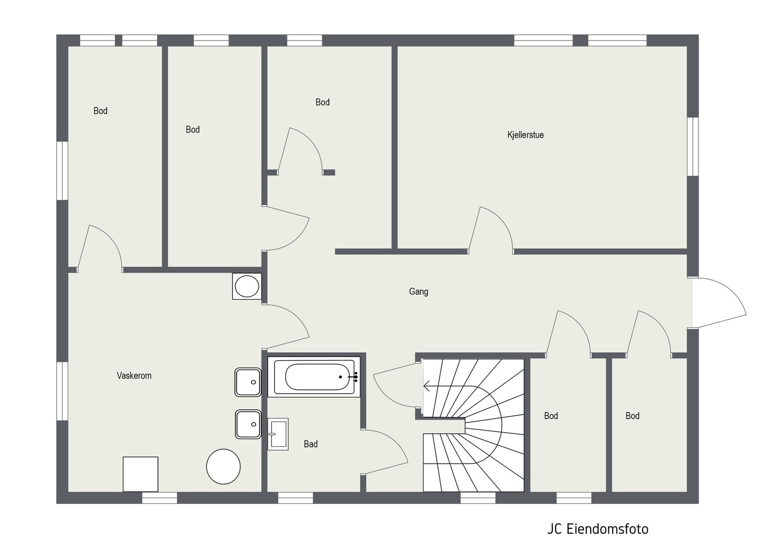 2d plantegning kjeller. Galleribilde