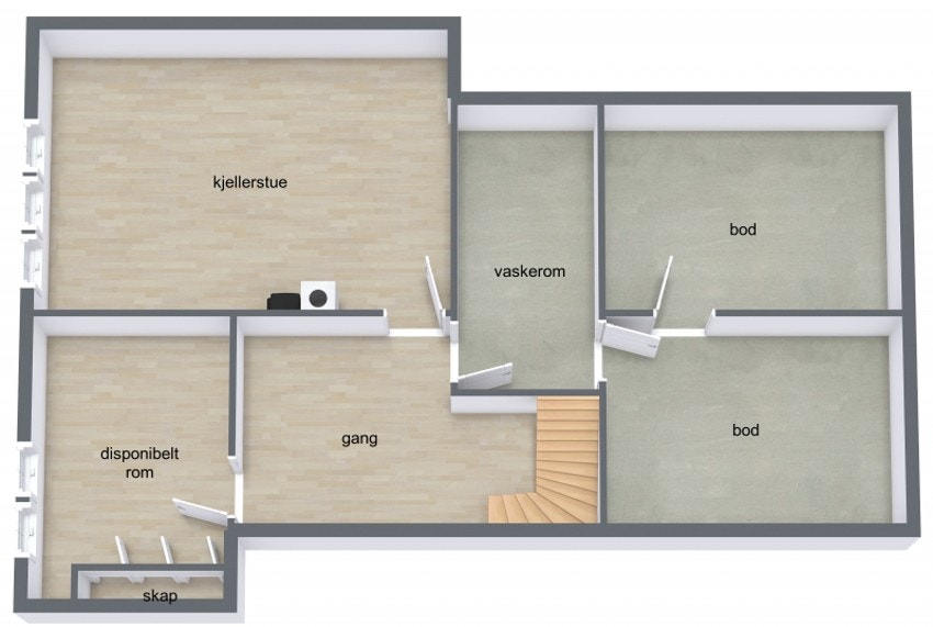 Plantegning underetasje Galleribilde