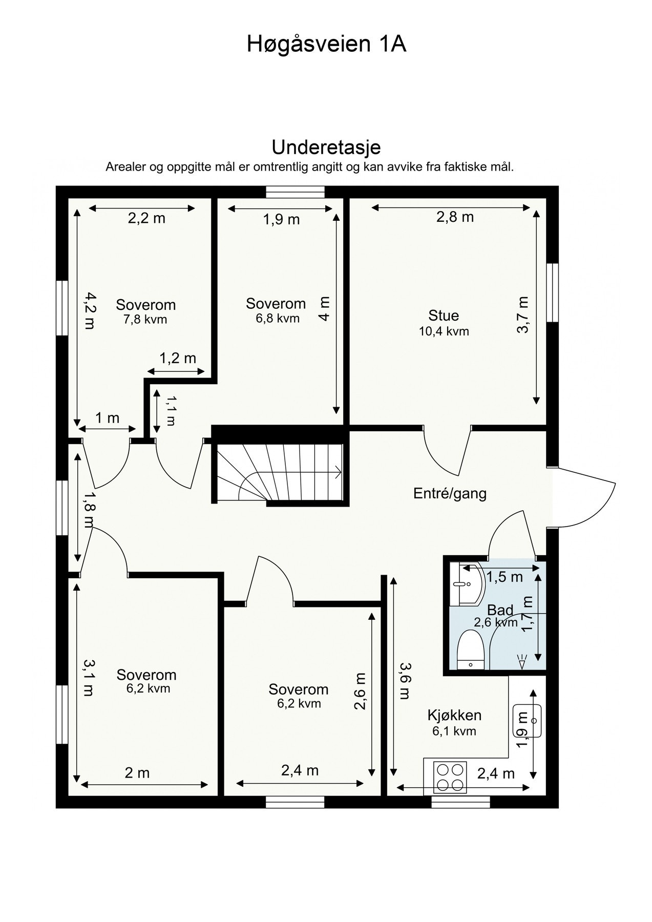 Planskisse underetasje. Galleribilde