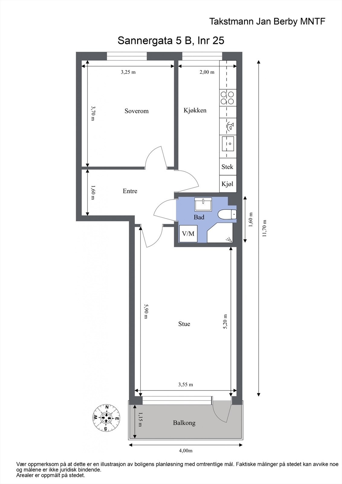 Plantegning. I tillegg medfølger én bod i kjeller og én på loft. Galleribilde