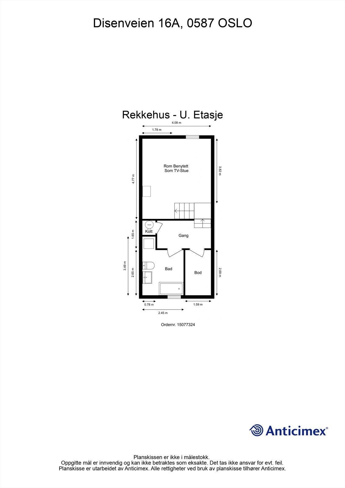 Planskisse kjeller Galleribilde