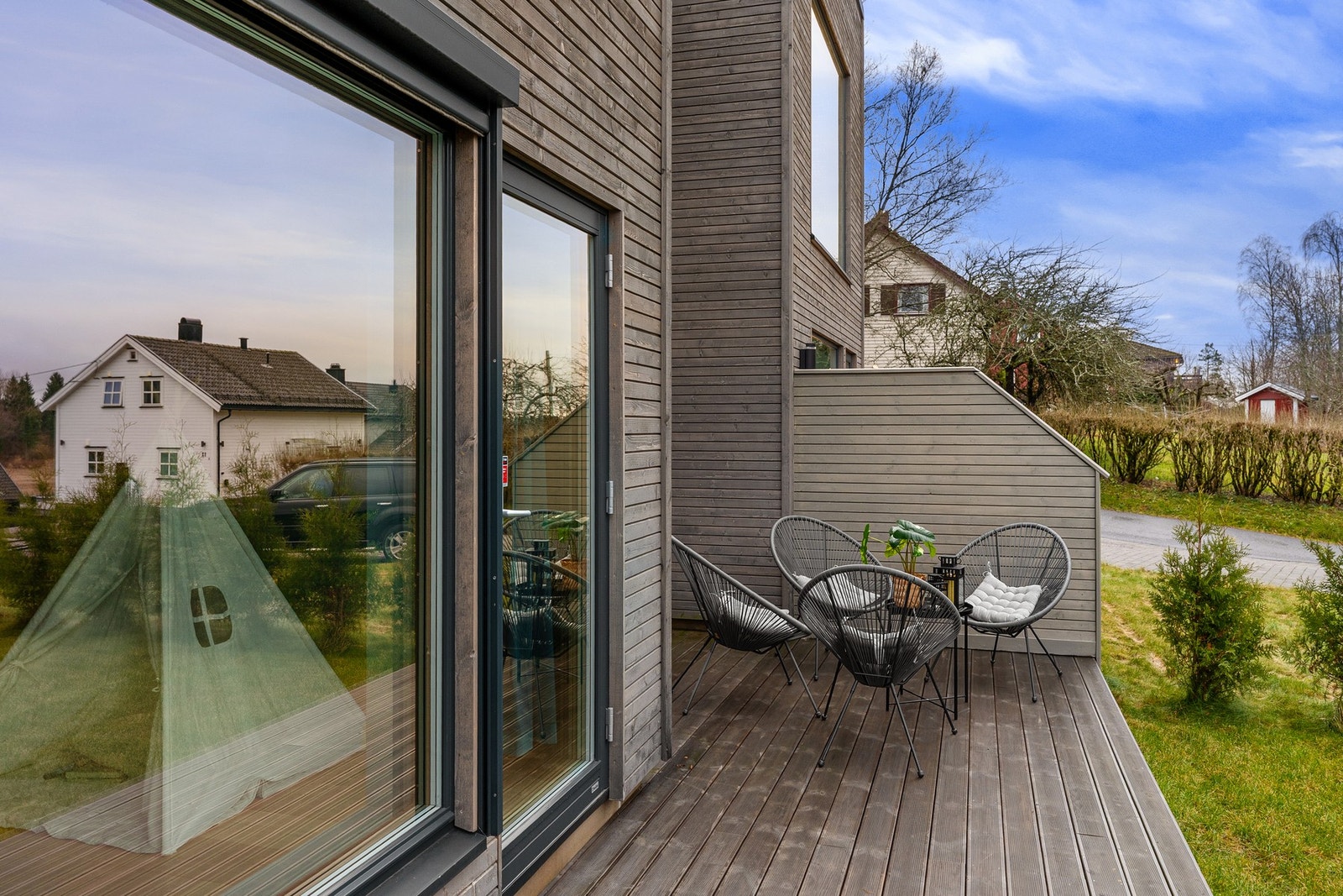 Markterrassen er på ca. 17 kvm. Galleribilde