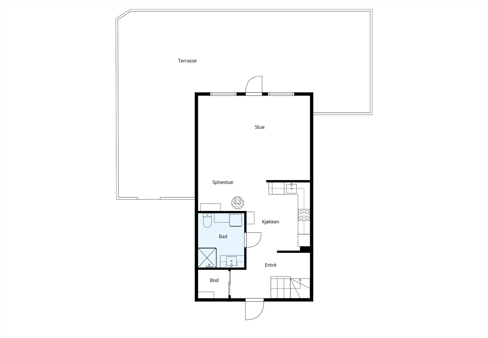 Plantegning 1.etasje Galleribilde