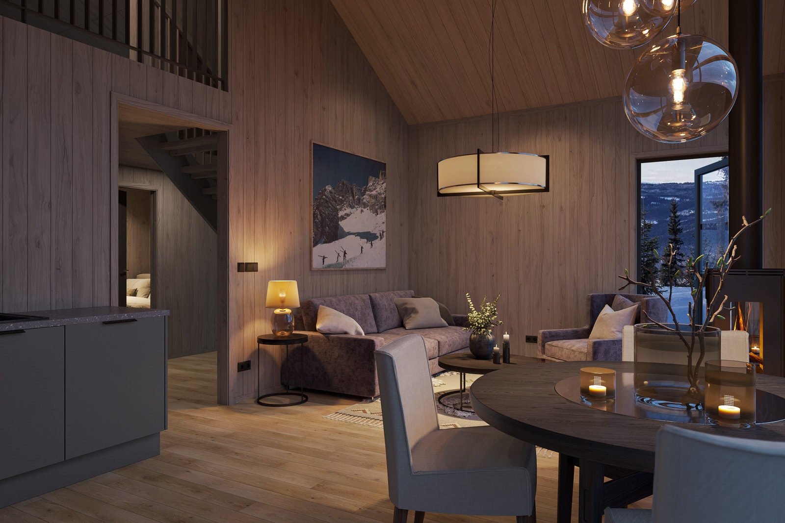 Gulvareal på ca 77,5 kvm ink loft/ hems med gulvareal på 22 kvm Galleribilde