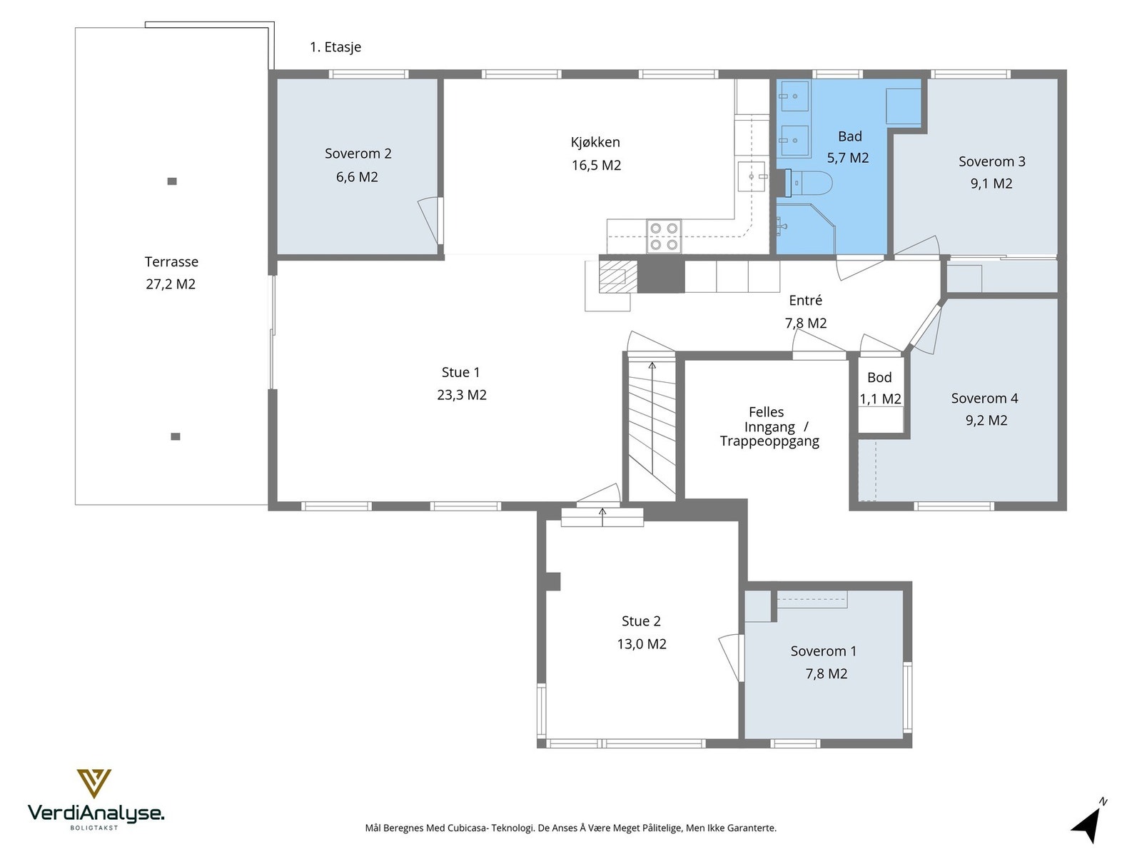 Planskisse 1. etasje. Galleribilde