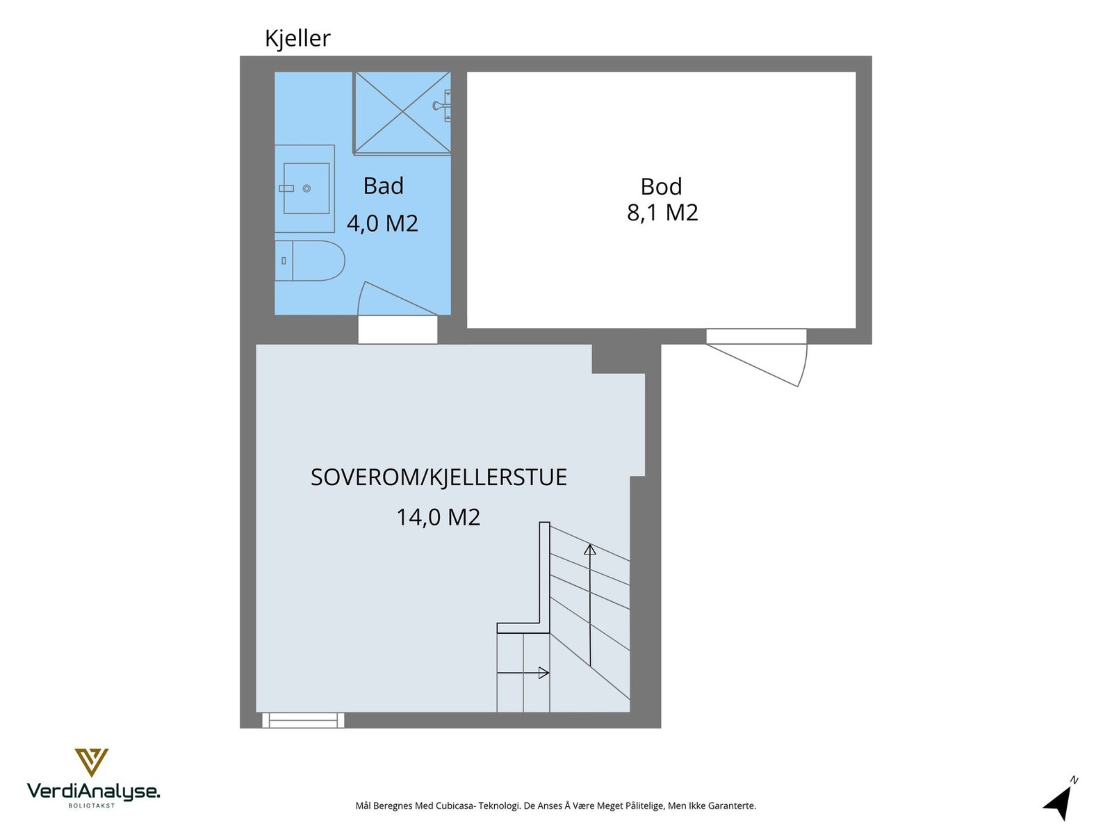 Planskisse kjeller. Galleribilde