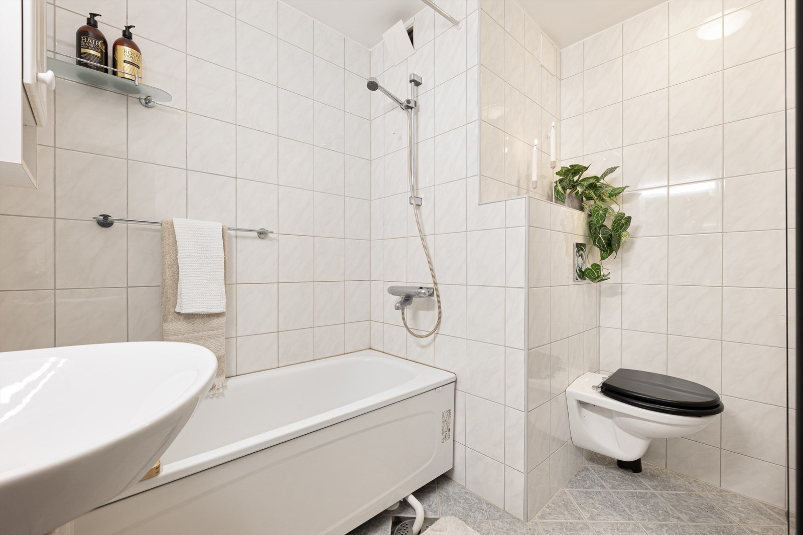 Badet er oppmålt til 3,5 kvm. Galleribilde