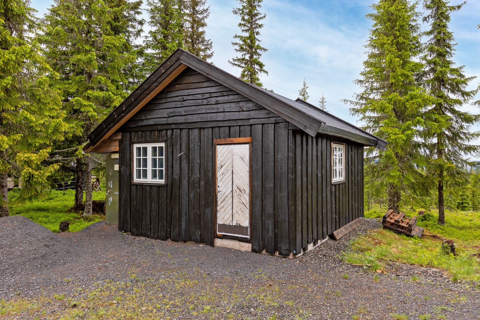 Frittstående bod/uthus. Galleribilde