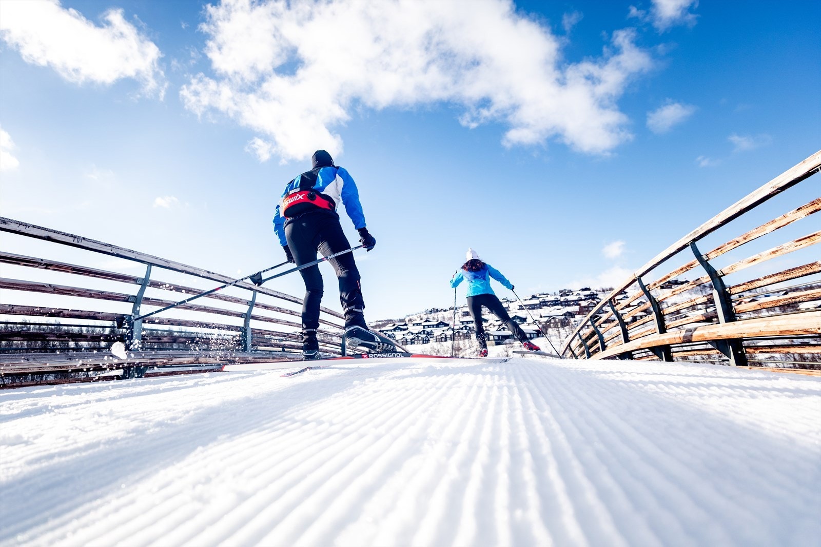 Kort vei til nærmeste langrennsspor. Galleribilde