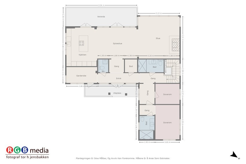 Plantegning 1. etasje Galleribilde