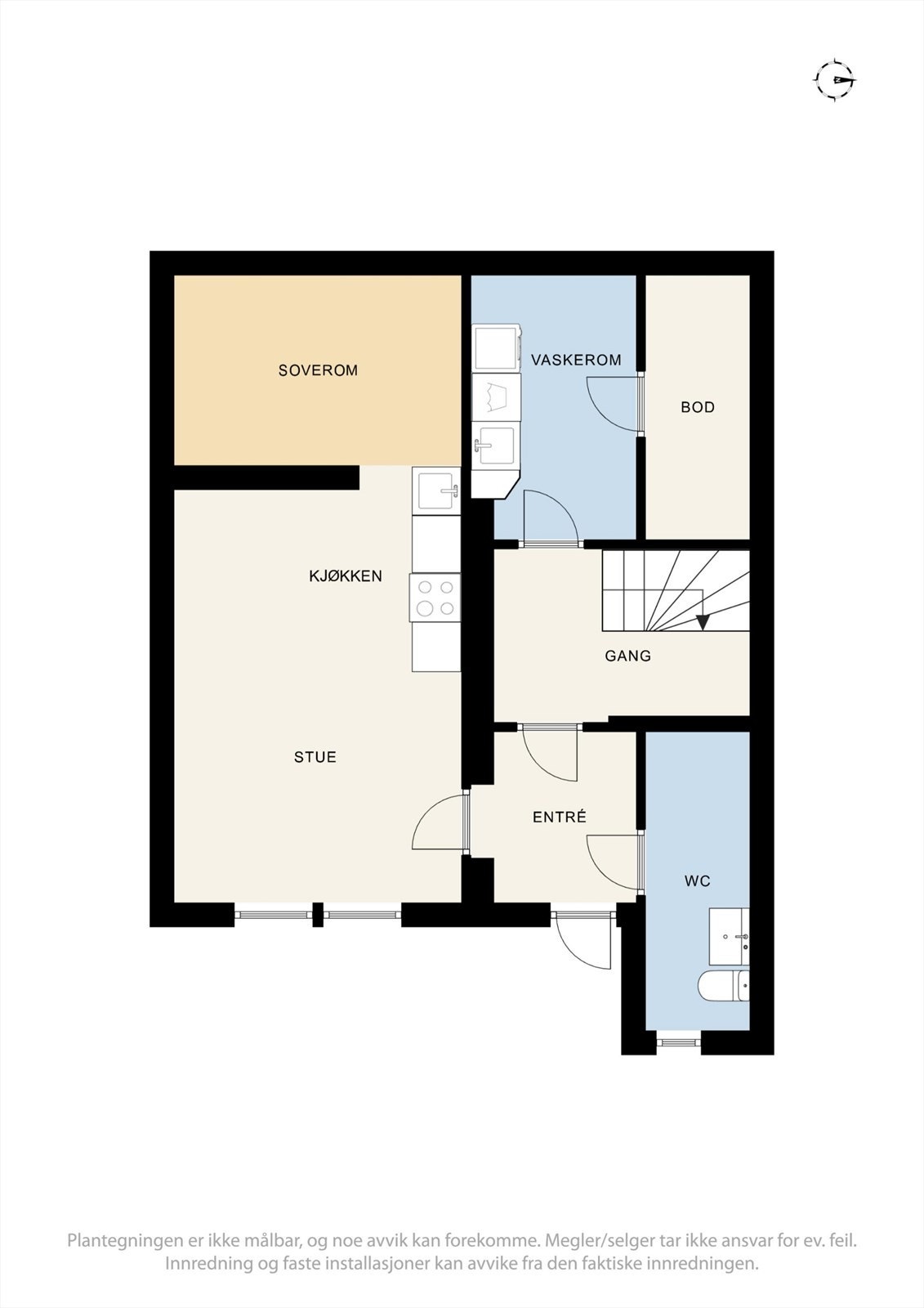 Plantegning underetasje. Galleribilde