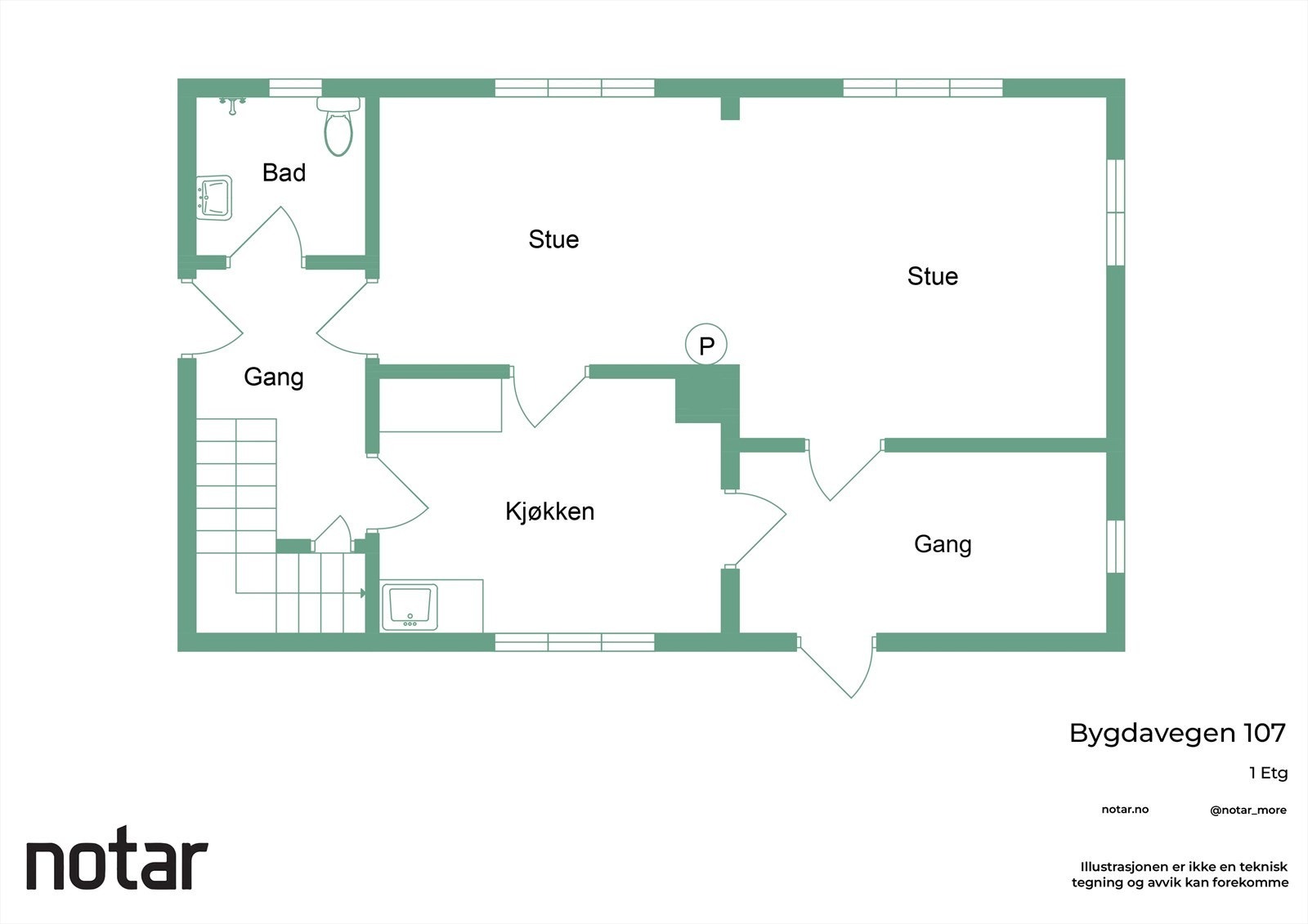 Planløsning 1. Etasje. Galleribilde