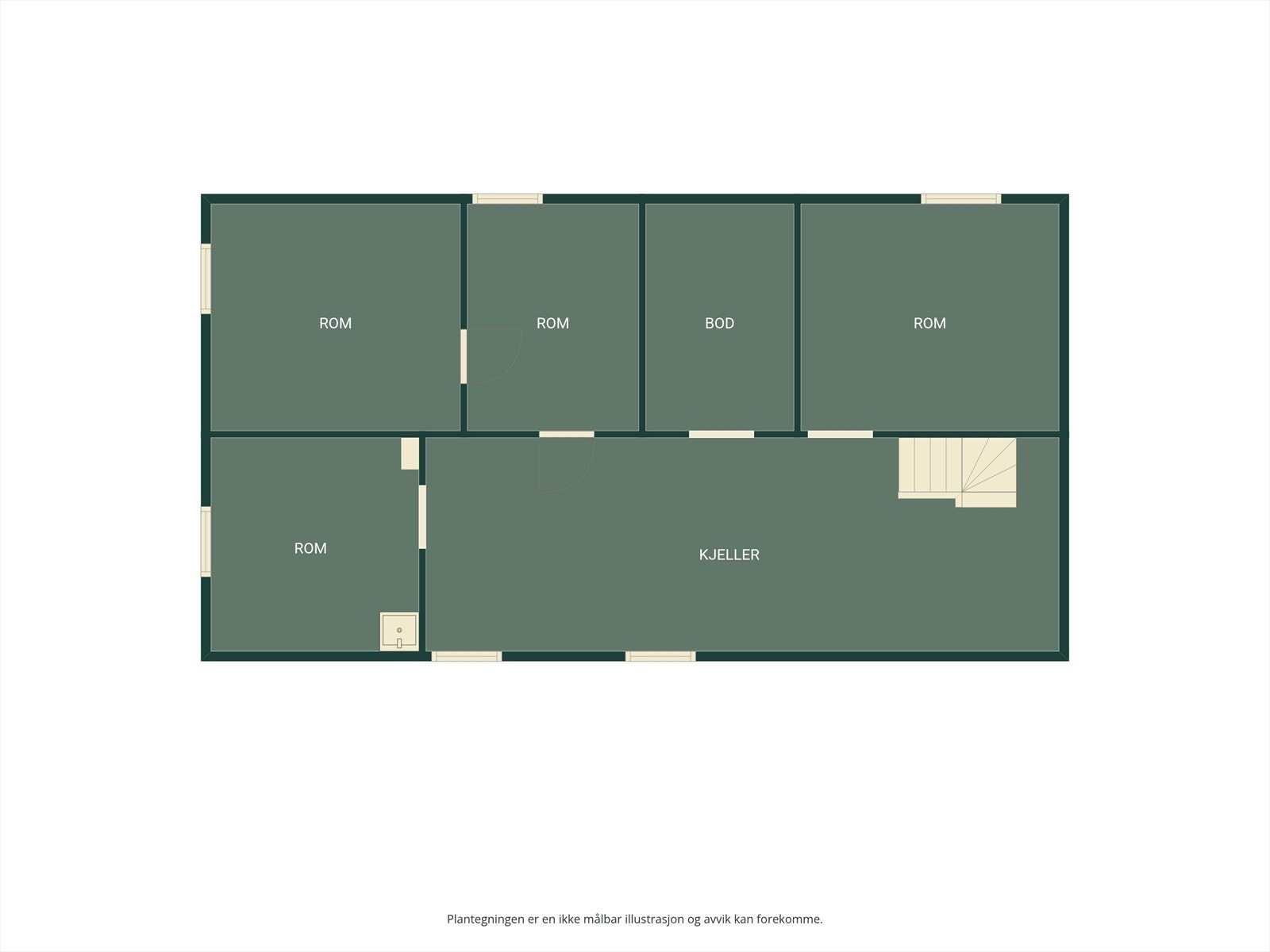 Plantegning kjeller. Galleribilde