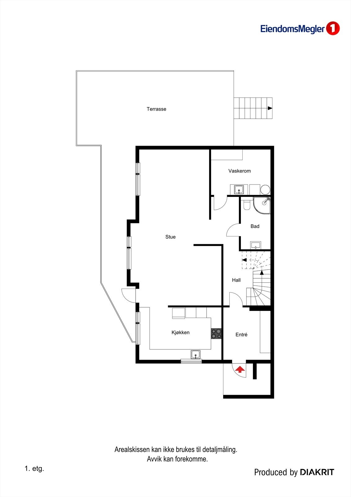 Plantegning 1. etasje. Galleribilde