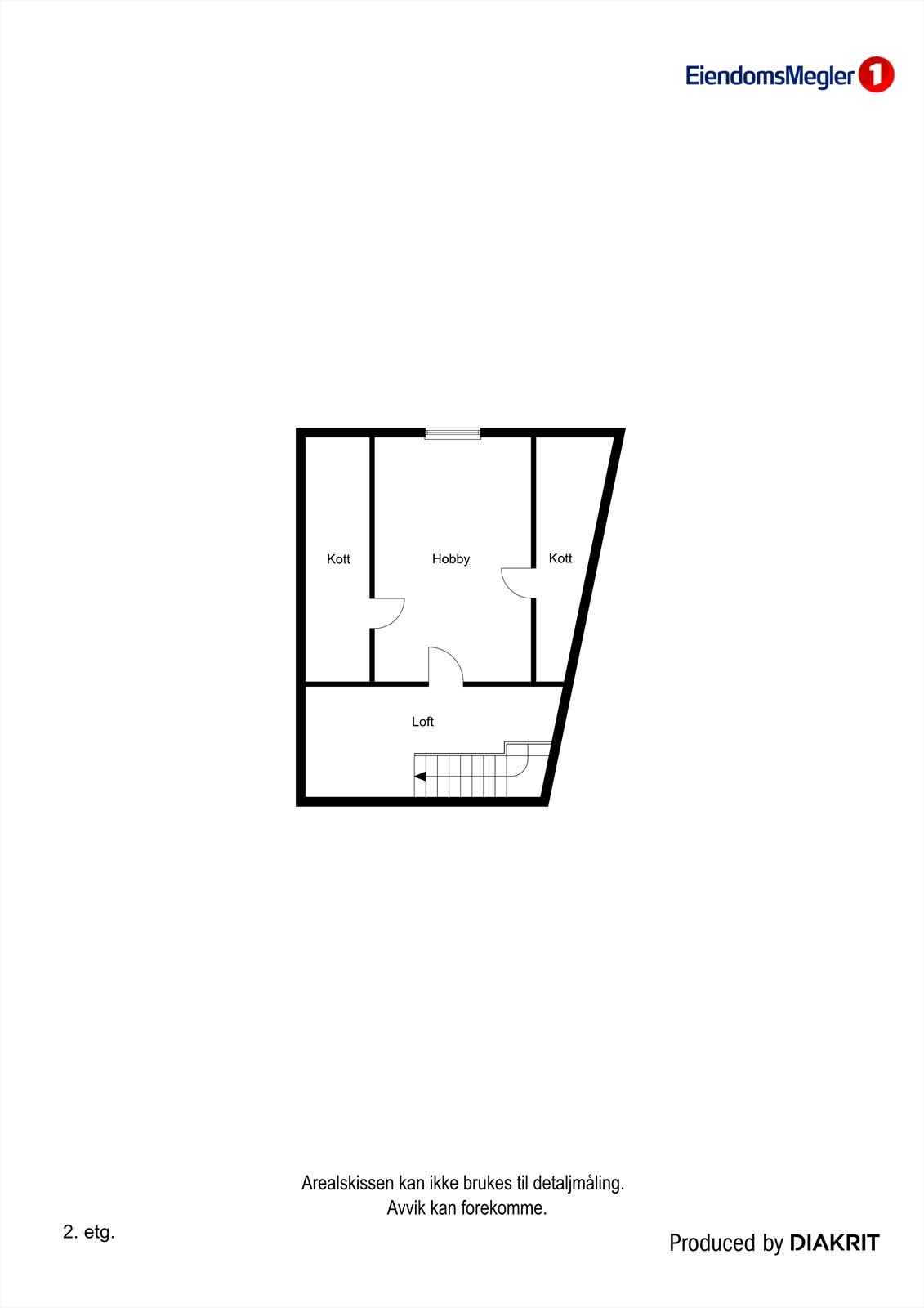 Plantegning loft på garasje. Galleribilde