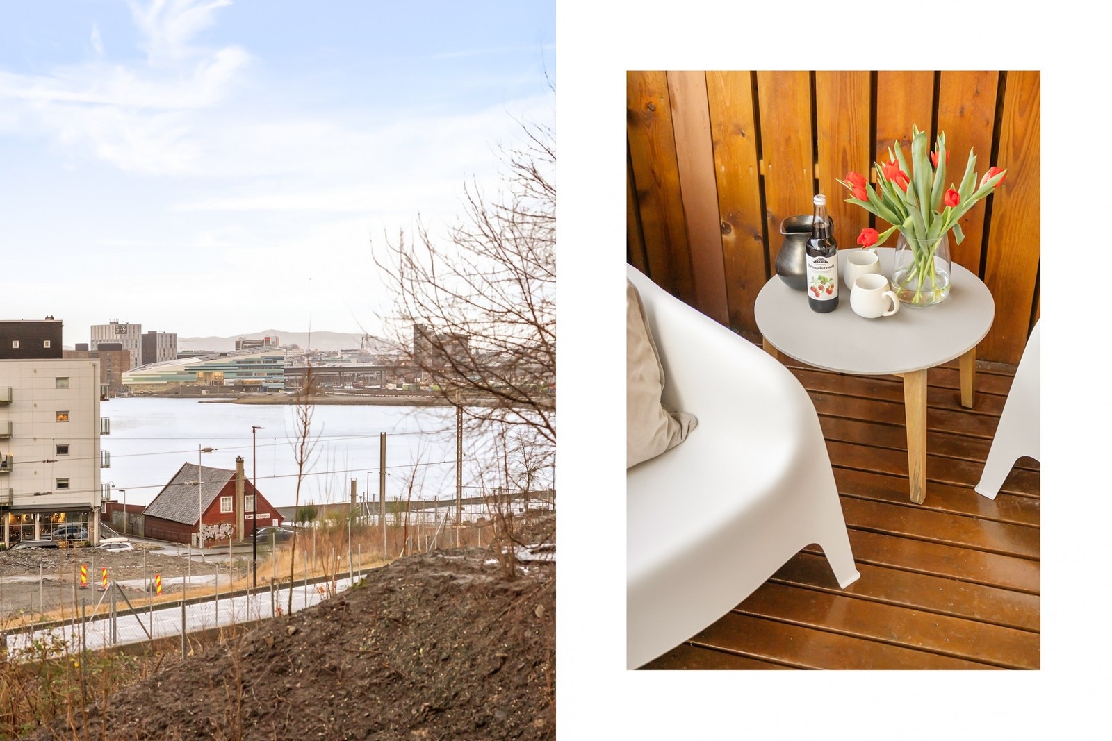 Her har du god plass til utemøbler og en lun sittegruppe. Galleribilde