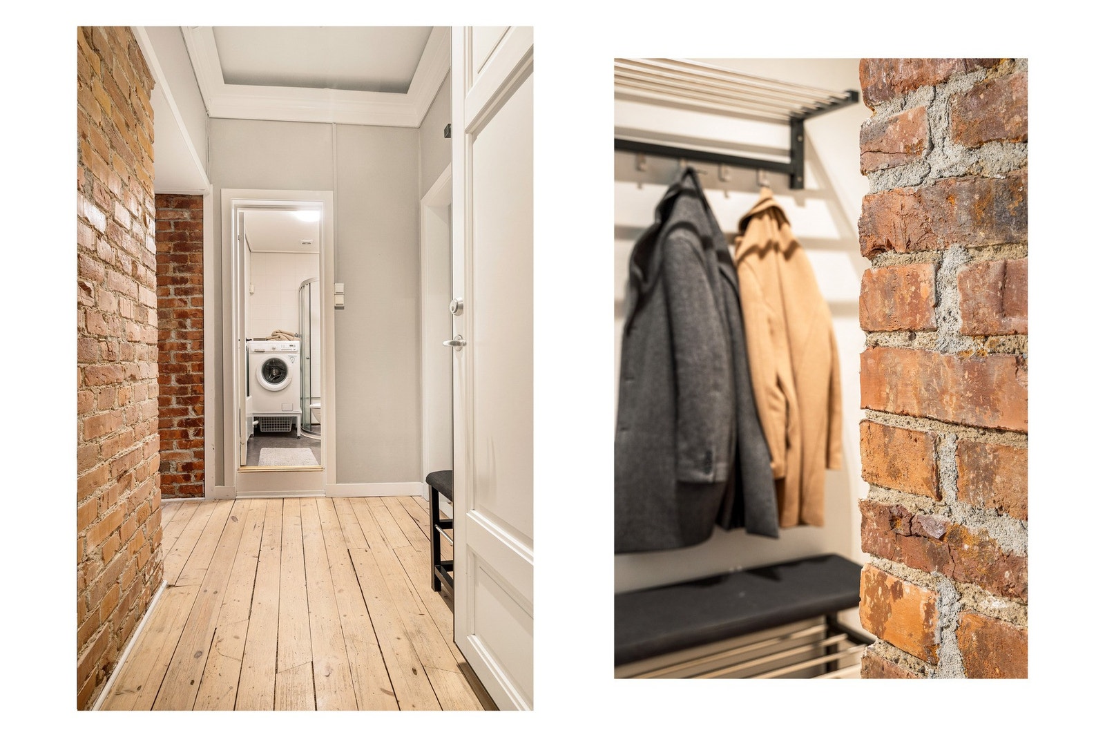 Videre er entrén tilknyttet kjøkkenet, stuen og baderommet. Galleribilde