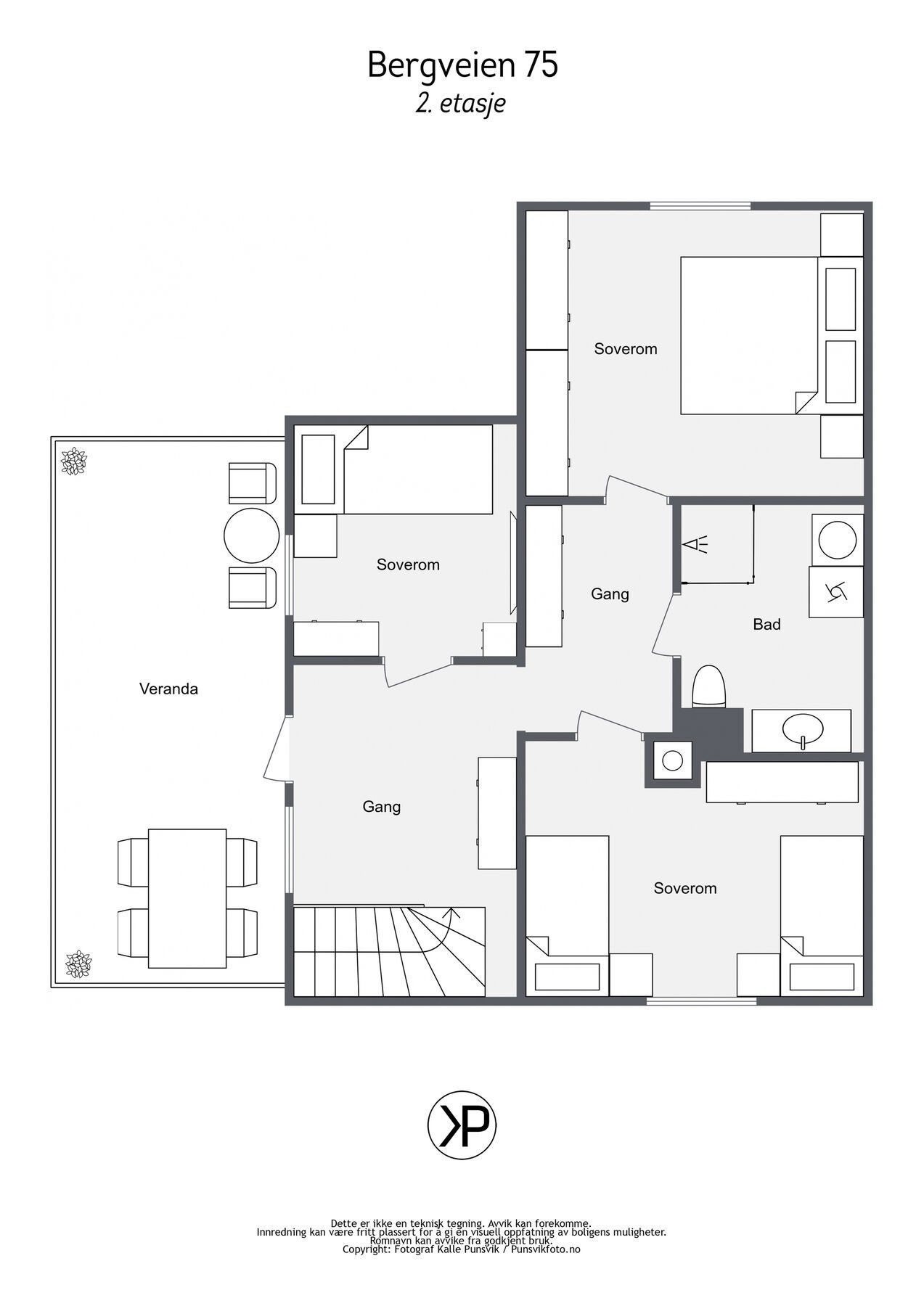 Plantegning 2. etasje Galleribilde