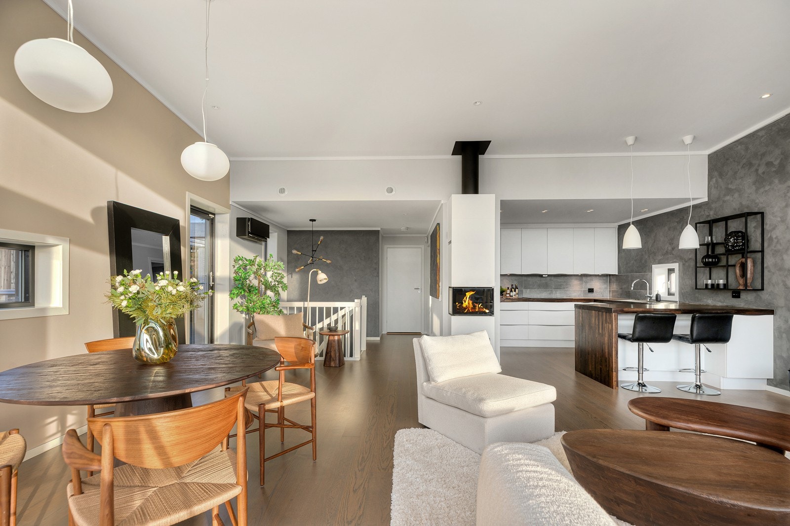 Installert varmepumpe som sikrer en jevn og behagelig temperatur. Galleribilde