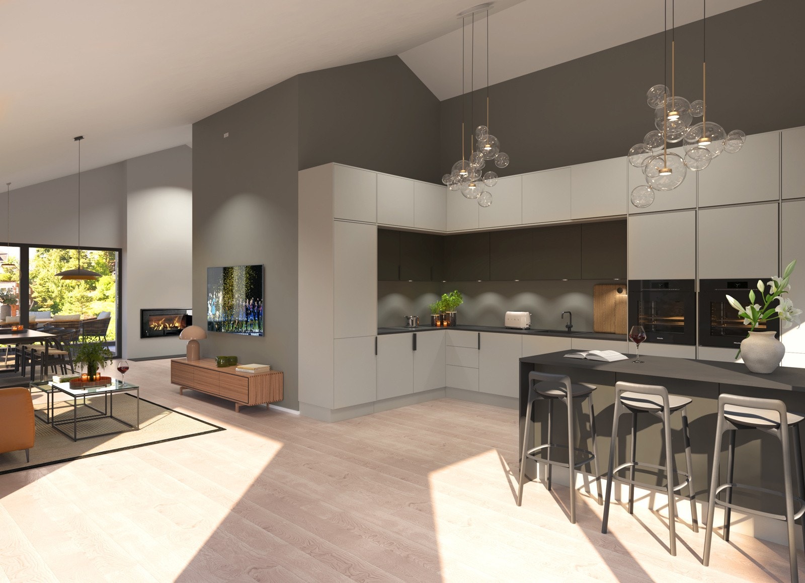 Illustrasjon stue Galleribilde