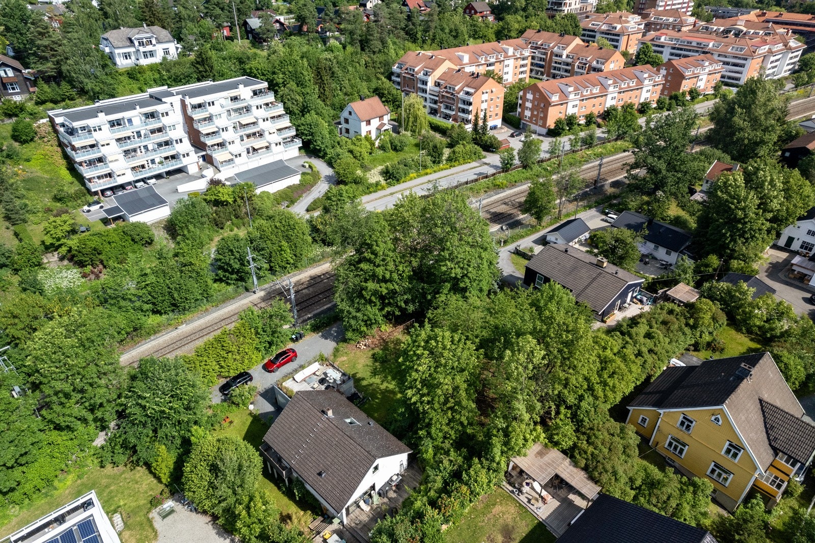 Enkel adkomst vis privat vei med tinglyst adkomstrett Galleribilde