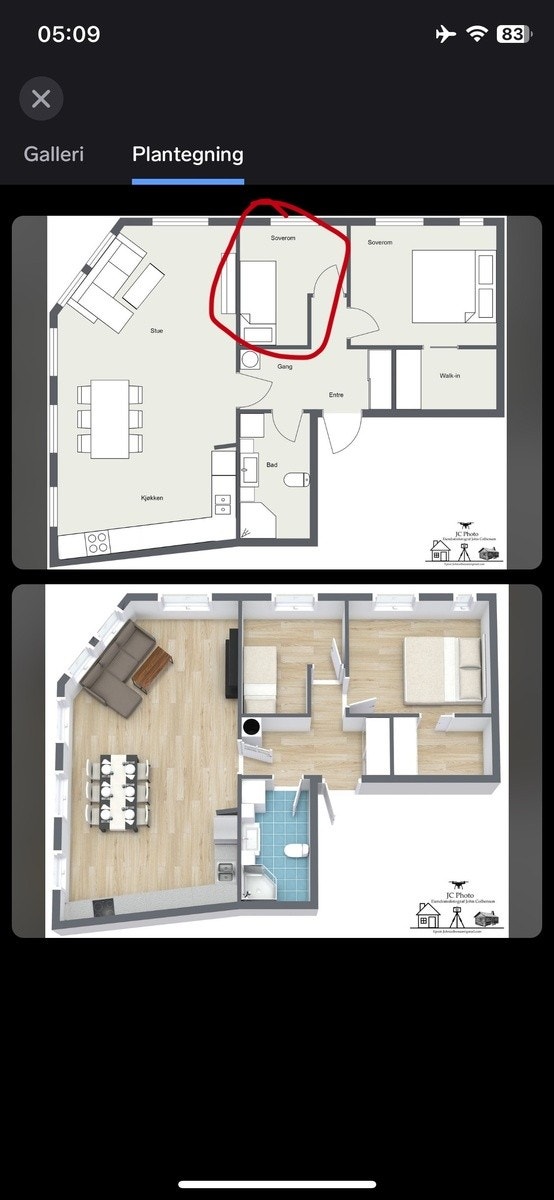 Plantegning Galleribilde