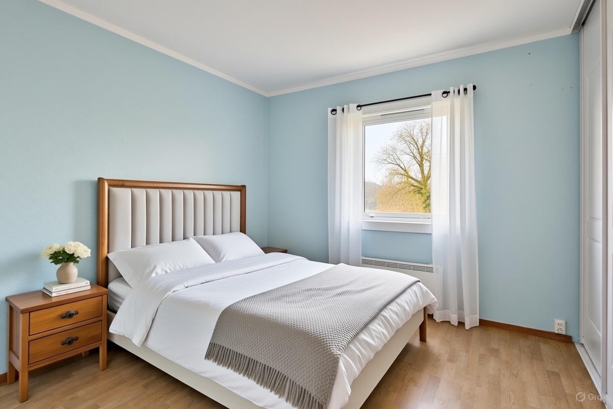 Soverom nr. 2. Bilde er digitalt stylet og kun ment som en illustrasjon. Galleribilde