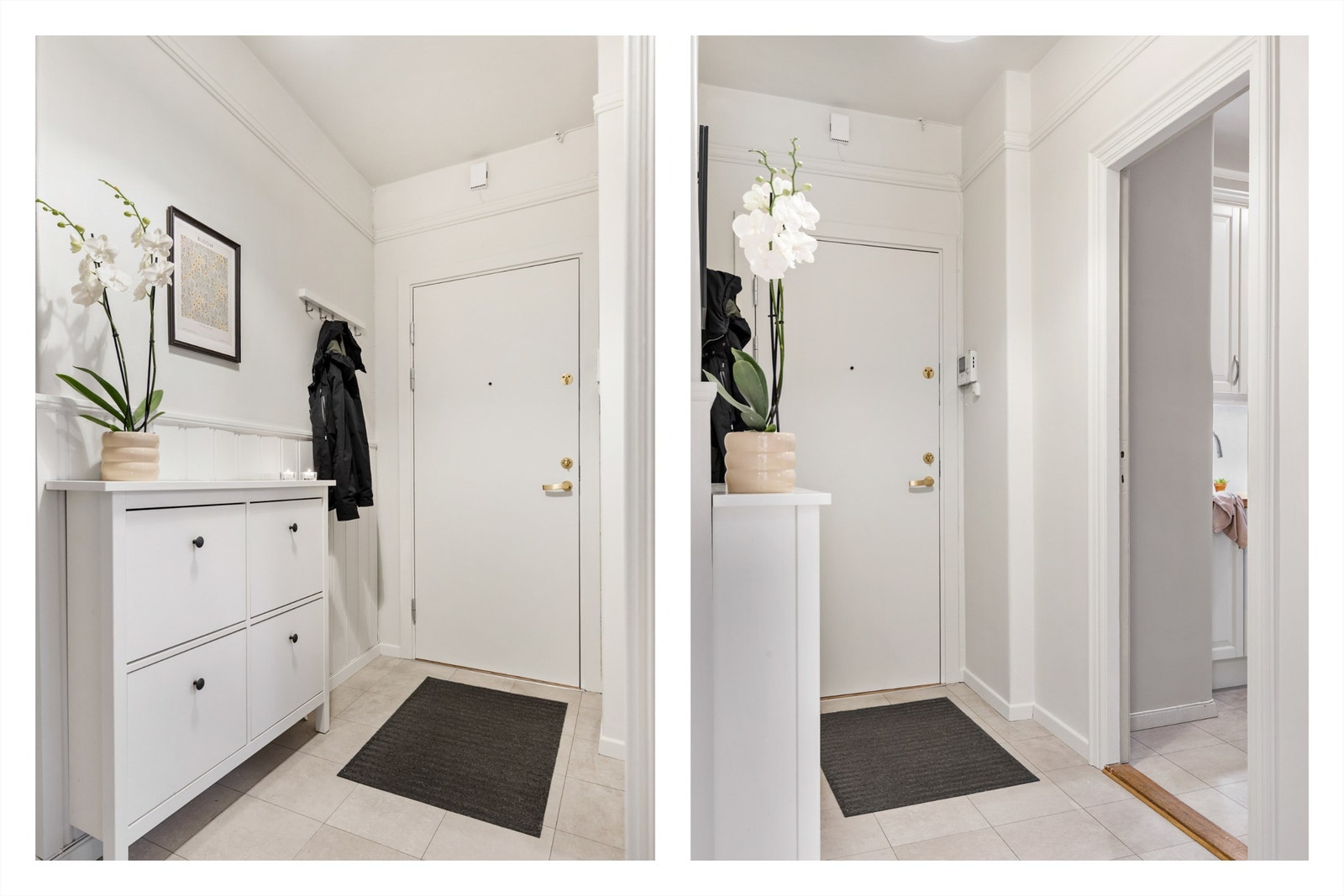 Velkommen inn! Entréen er lys og innbydende og gir et umiddelbart godt førsteinntrykk. Galleribilde