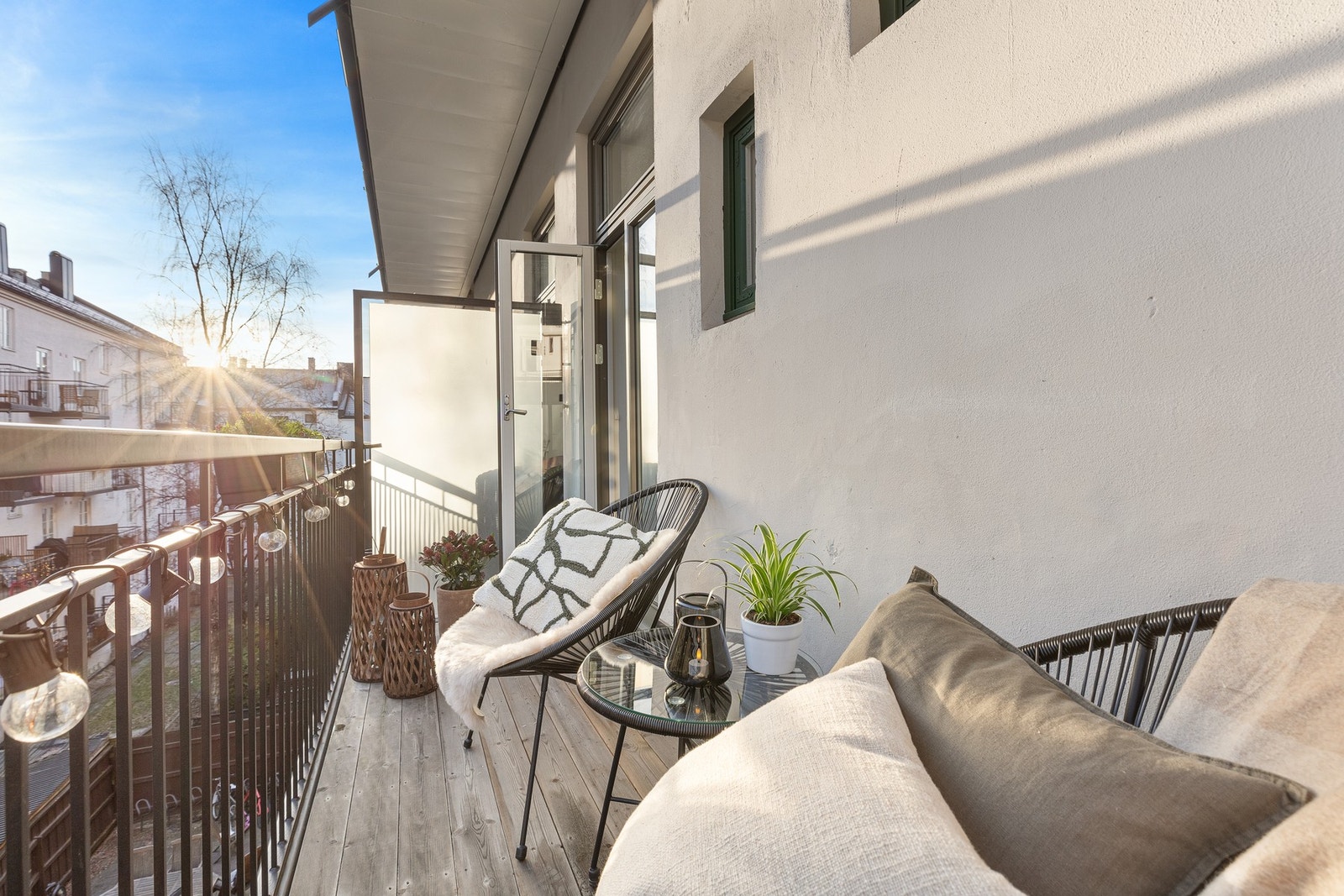 Her er det plass til utemøbler og beplantning. Galleribilde