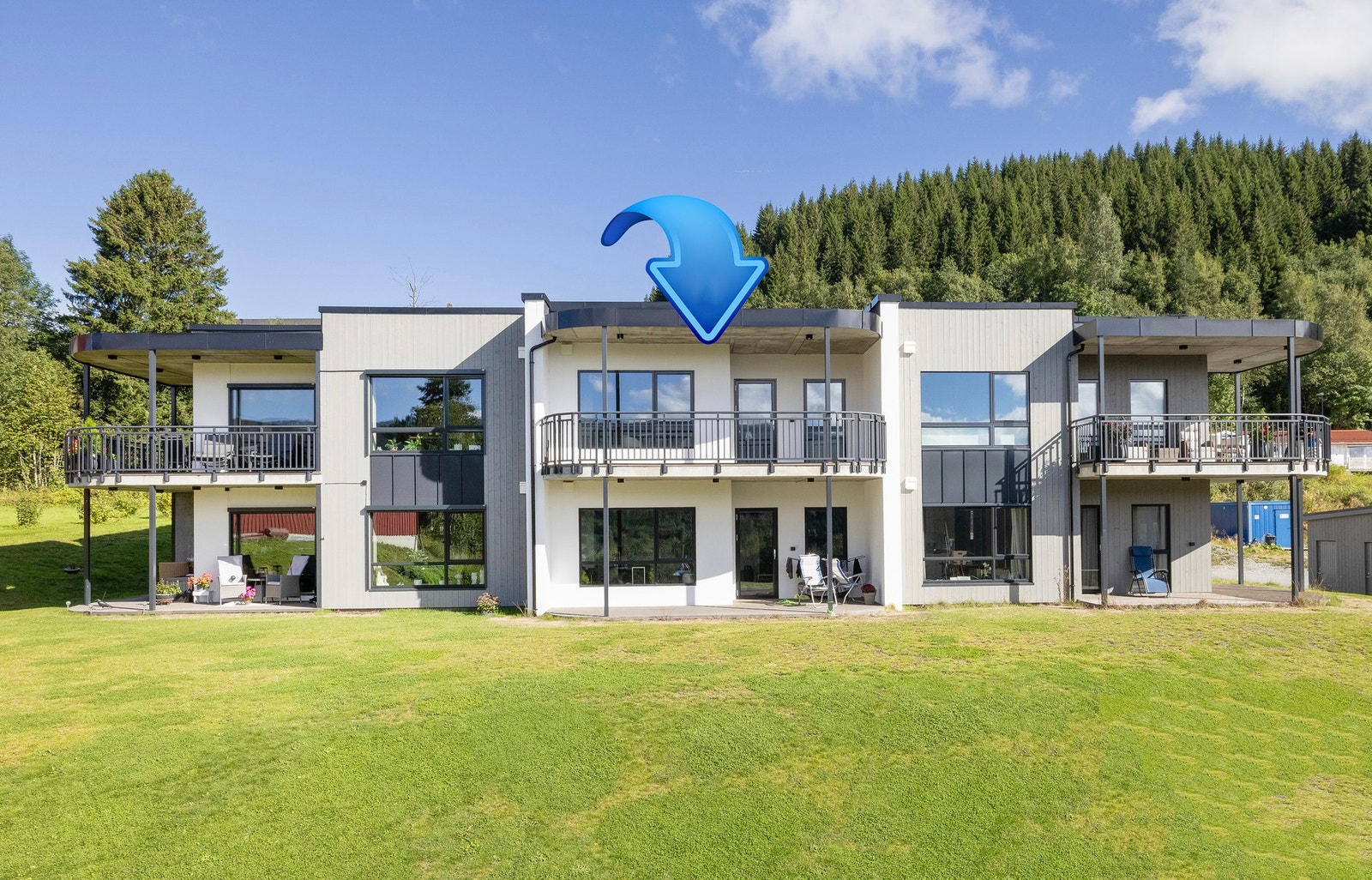 Tiltalende leilighetsbygg fra 2023. Sentral beliggenhet i sentrum av Grong Galleribilde