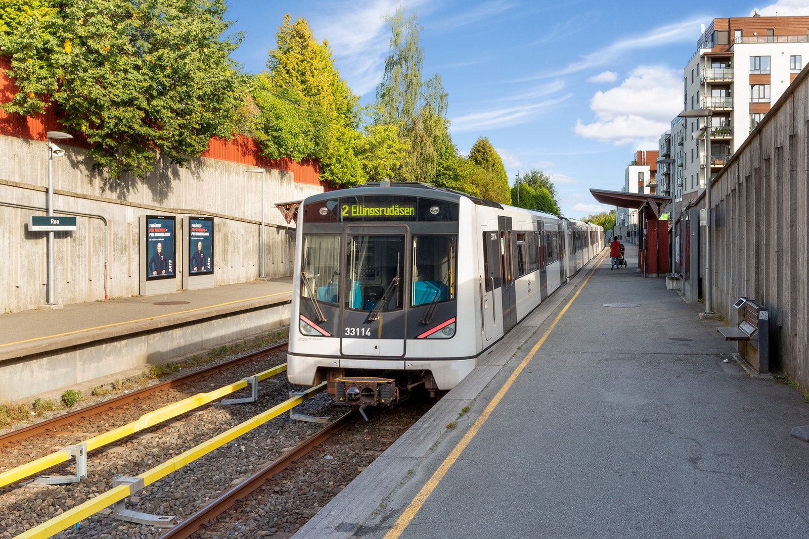 T-bane fra Røa tar deg til sentrum på kort tid. Galleribilde