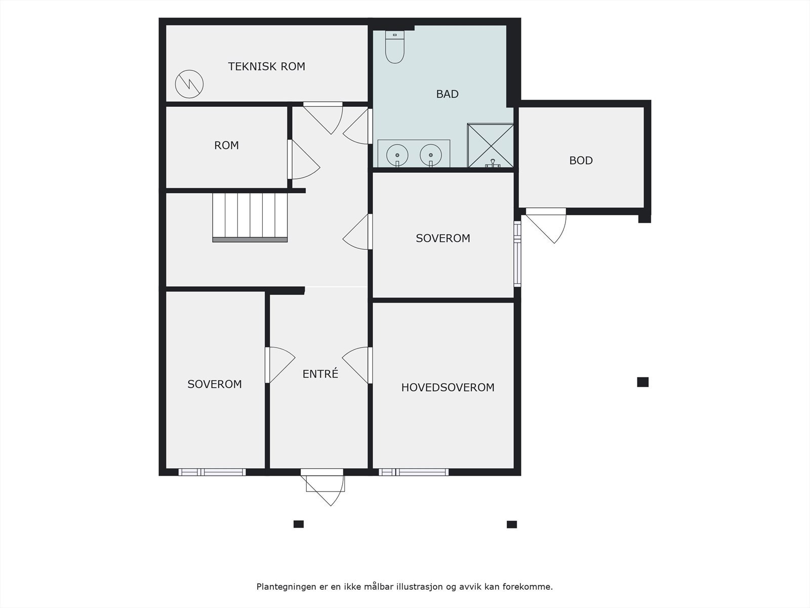 Plantegning for 1. etasje. Galleribilde