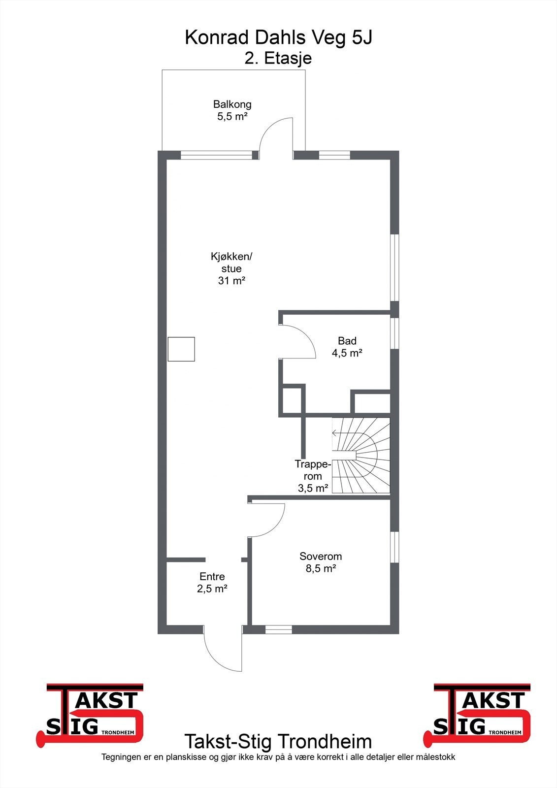 Planskisse loft Galleribilde