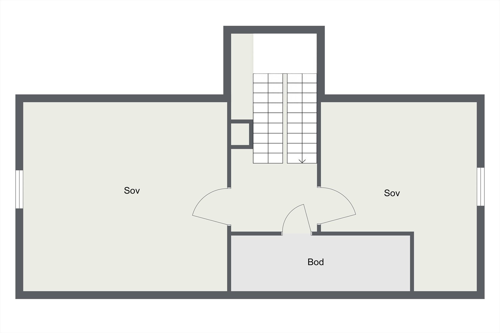 Plantegning loftetasje. Galleribilde