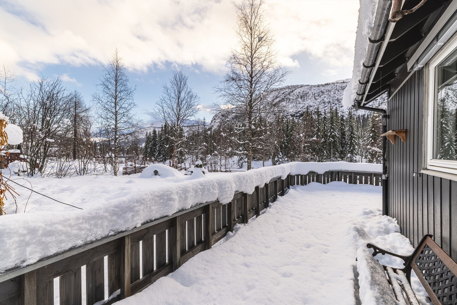 Stor solrik terrasse Galleribilde