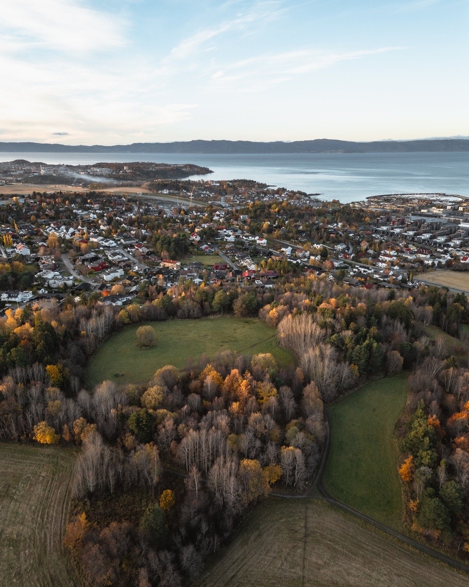 Dronebildet nærområdet Galleribilde