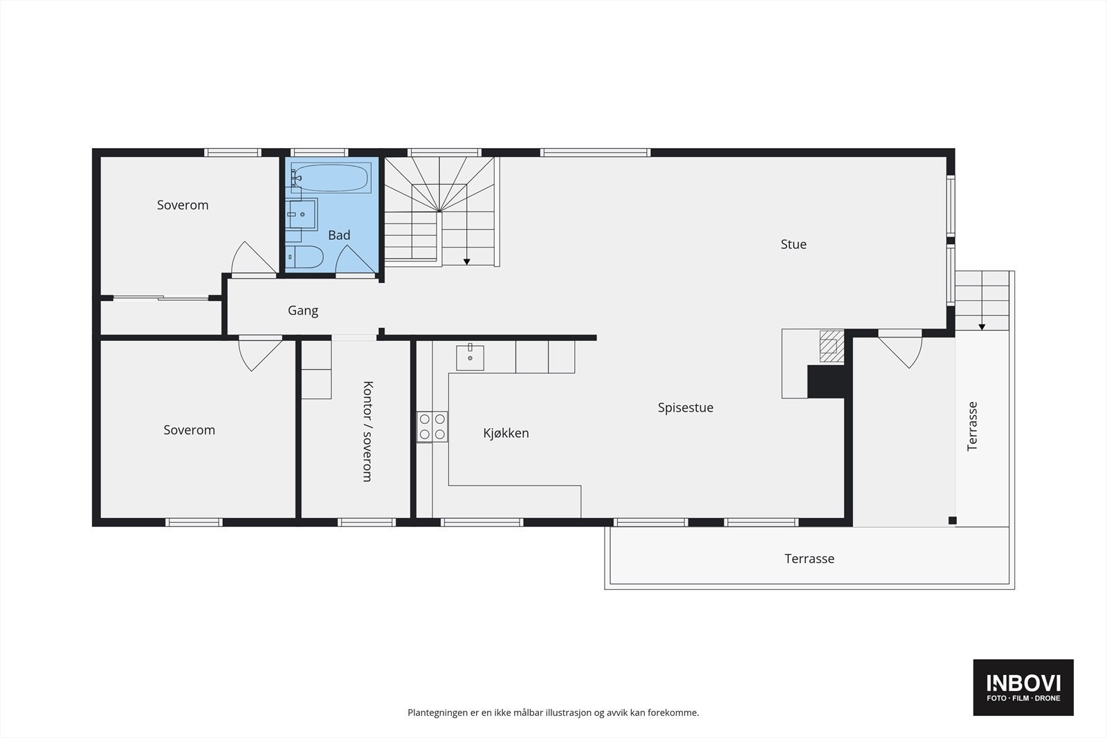 Plantegning 1. etasje Galleribilde