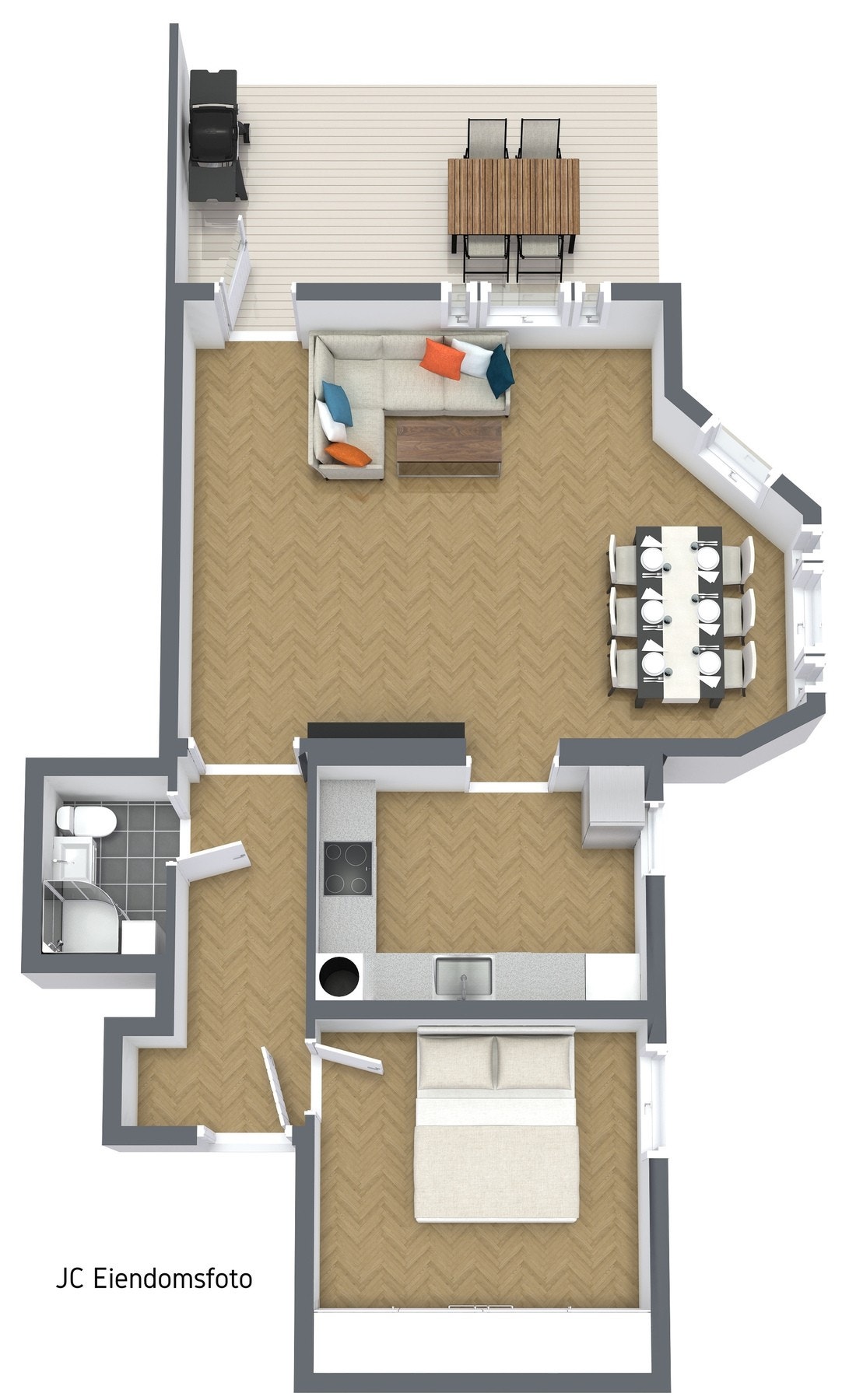 3d plantegning. Galleribilde