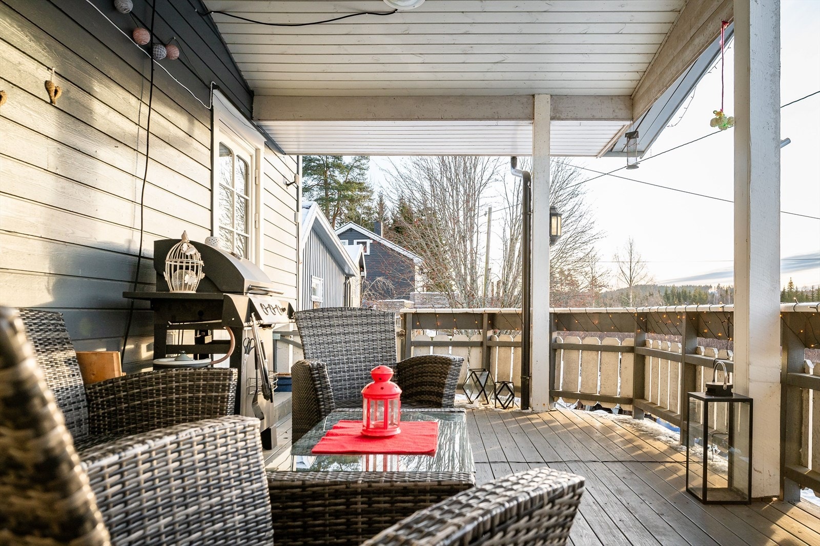 Terrassen med gode solforhold Galleribilde