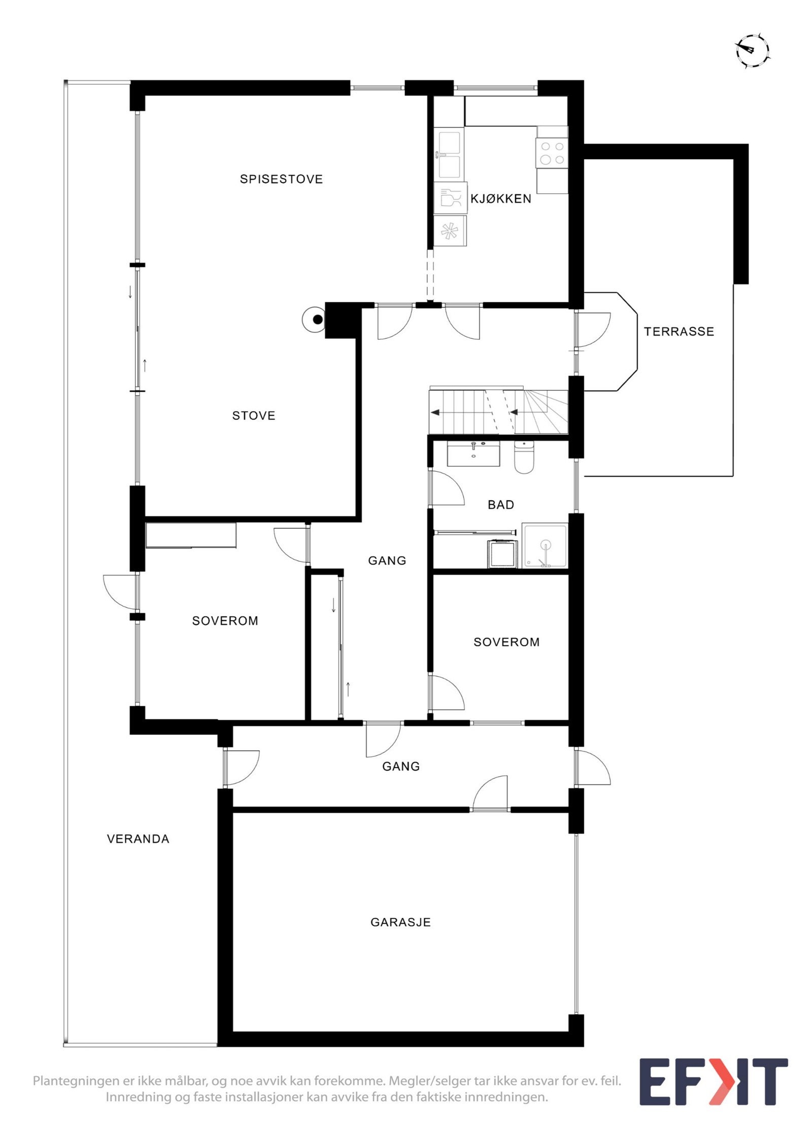 Planskisse - hovudetasje Galleribilde