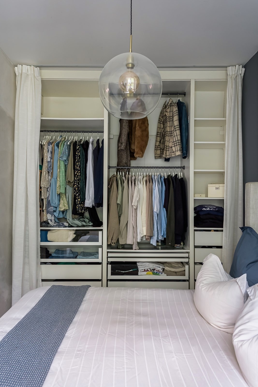 God plass i garderobeløsningen for begge. Galleribilde