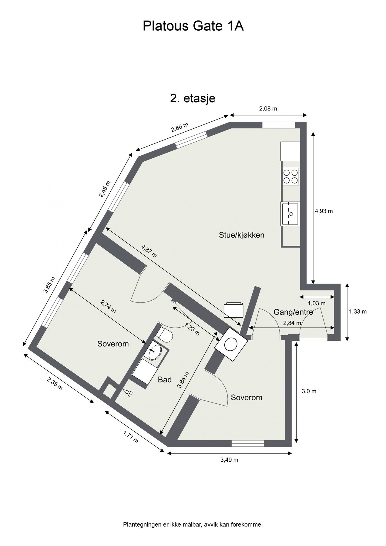 Plantegning 2.etg. Galleribilde