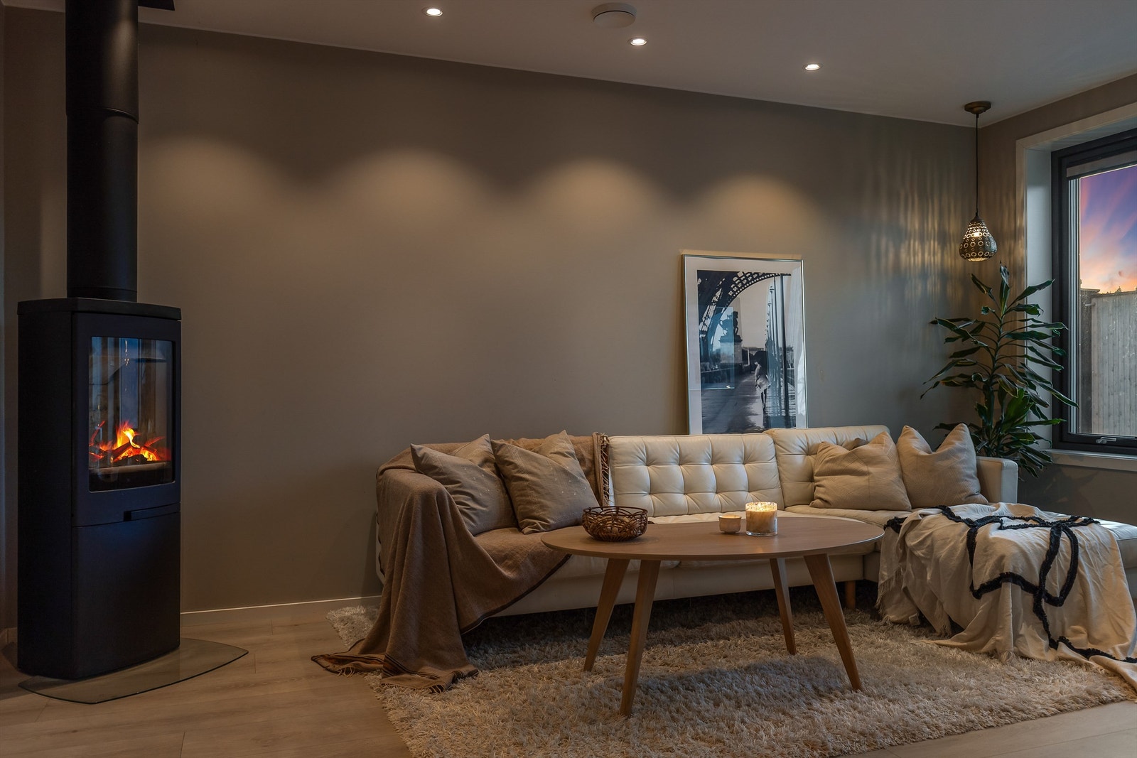 Peisovn bidrar til en lun romfølelse. Galleribilde